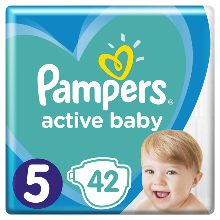 Подгузники Pampers Active Baby-Dry Junior р.5 (11-16 кг) 42 шт