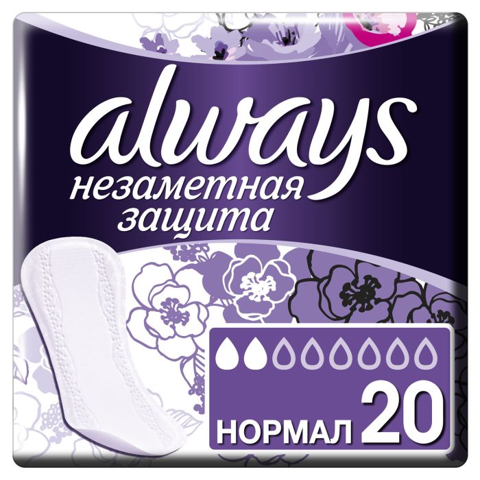 Прокладки Always щоденні гігієнічні Непомітний Захист Normal Duo 20 шт