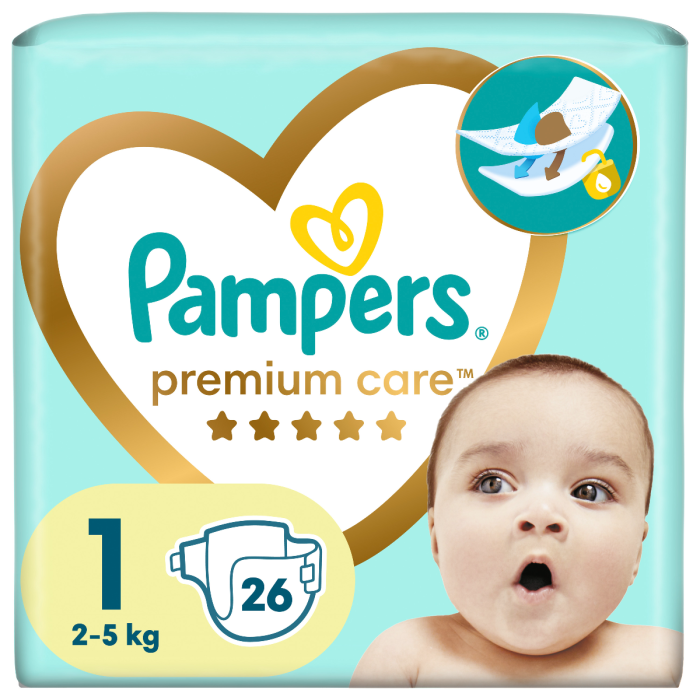 Підгузки Pampers Premium Care Newborn (2-5 кг) №26