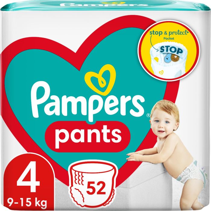 Підгузки-трусики Pampers Pants Maxi (9-15 кг) Джамбо №52