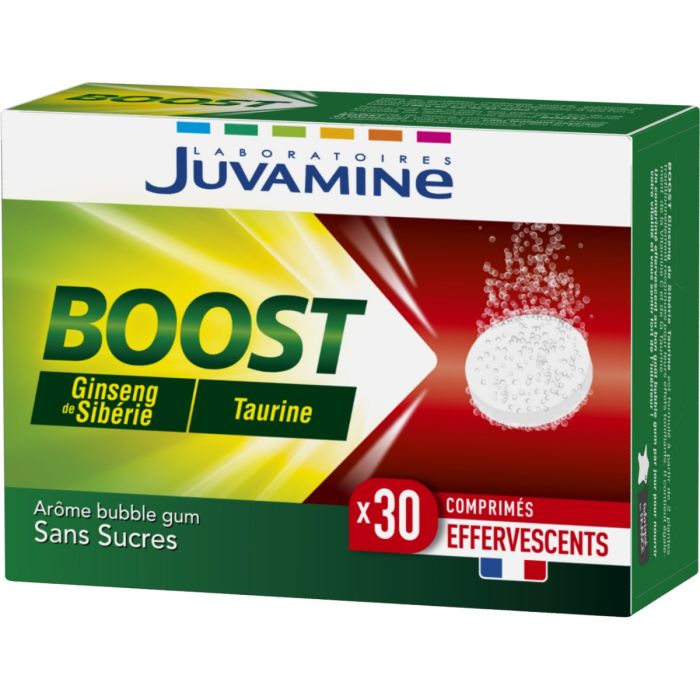 Juvamine (Жувамин) Boost Женьшень + таурин шипучие таблетки №30