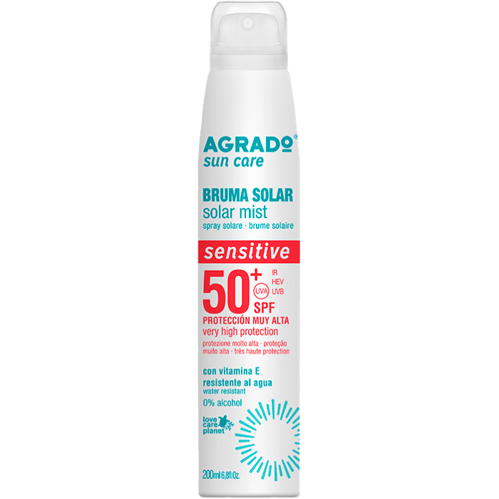 Мист Agrado (Аградо) солнцезащитный для чувствительной кожи SPF50+ 200 мл