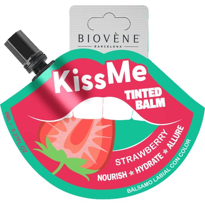 Бальзам Biovene (Биовен) для губ Поцелуй меня, клубника 8 мл
