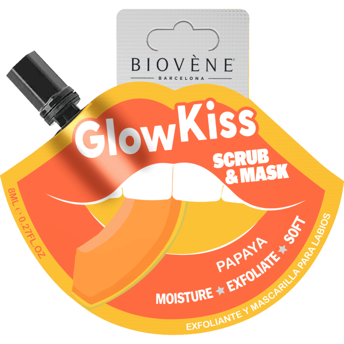 Скраб-маска Biovene (Биовен) для губ Сияющий поцелуй папайя 8 мл