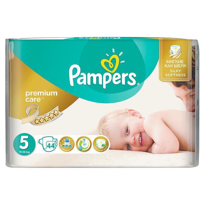 Підгузки Pampers Premium Care Junior р.5 (11-18 кг) 44 шт