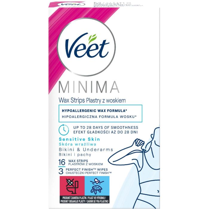 Восковые полоски Veet Minima (Вит Минима) для депиляции для чувствительной кожи бикини и подмышек №16