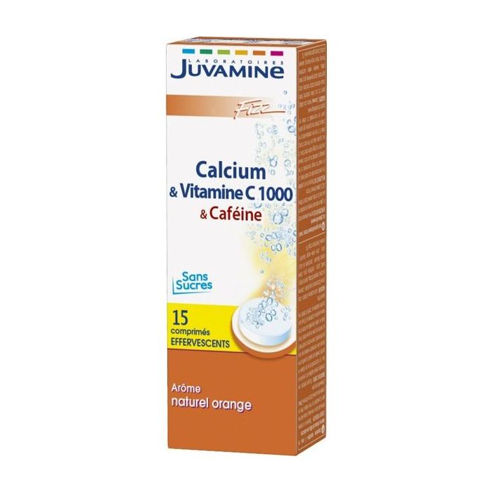 Juvamine (Жувамін) Кальцій + Вітамін C1000 шипучі таблетки №60