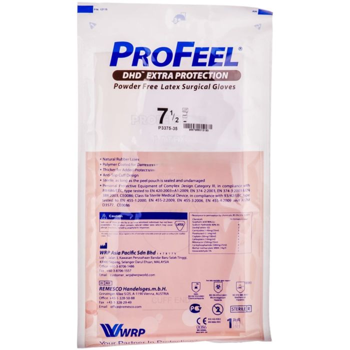 Перчатки хирургические ProFeel DHD Extra Protection стерильные латексные неприпудренные размер 7,5