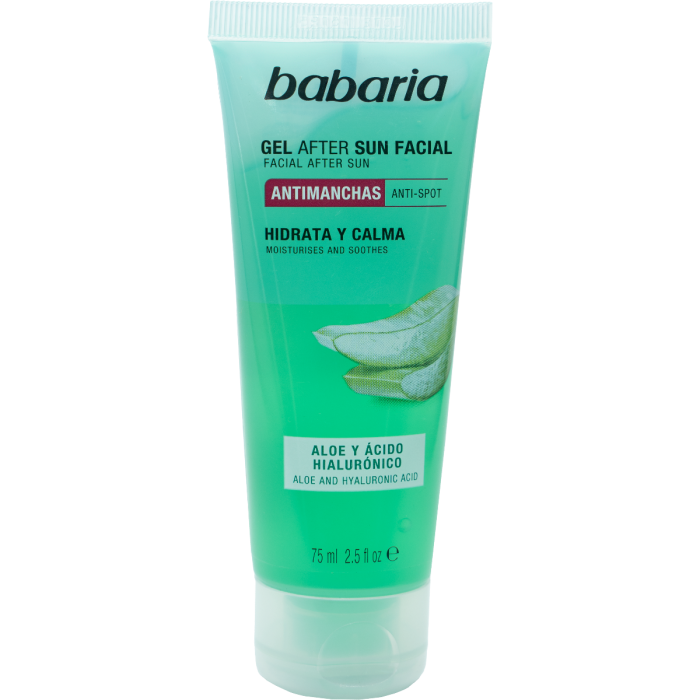 Гель Babaria (Бабарія) для обличчя після засмаги заспокійливий з алое вера 75 мл