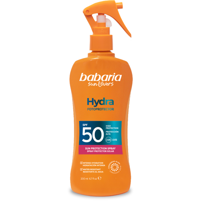 Спрей Babaria (Бабарія) для тіла сонцезахисний зволожуючий SPF 50 200 мл