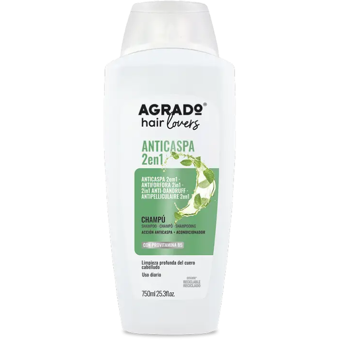 Шампунь Agrado (Аградо) Prof для волосся проти лупи 2в1 750 мл