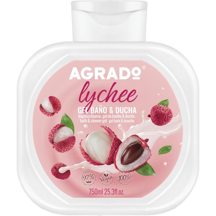 Гель Agrado (Аградо) для душу і ванни Лічі 750 мл