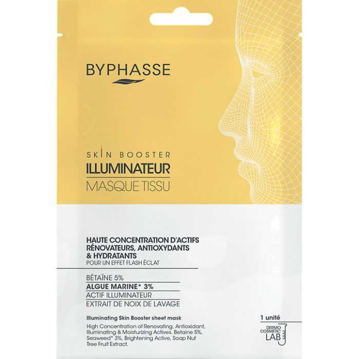 Маска-бустер Byphasse тканинна для освітлення шкіри обличчя, 18 мл
