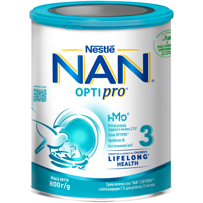 Суміш молочна Nestle NAN 3 Optipro (з 12 місяців) 800 г