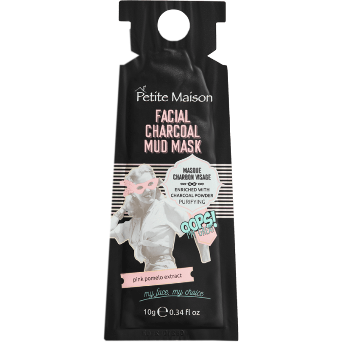 Маска Petite Maison (Петіт Мезон) для обличчя очищуюча грязьова з деревним вугіллям 10 г
