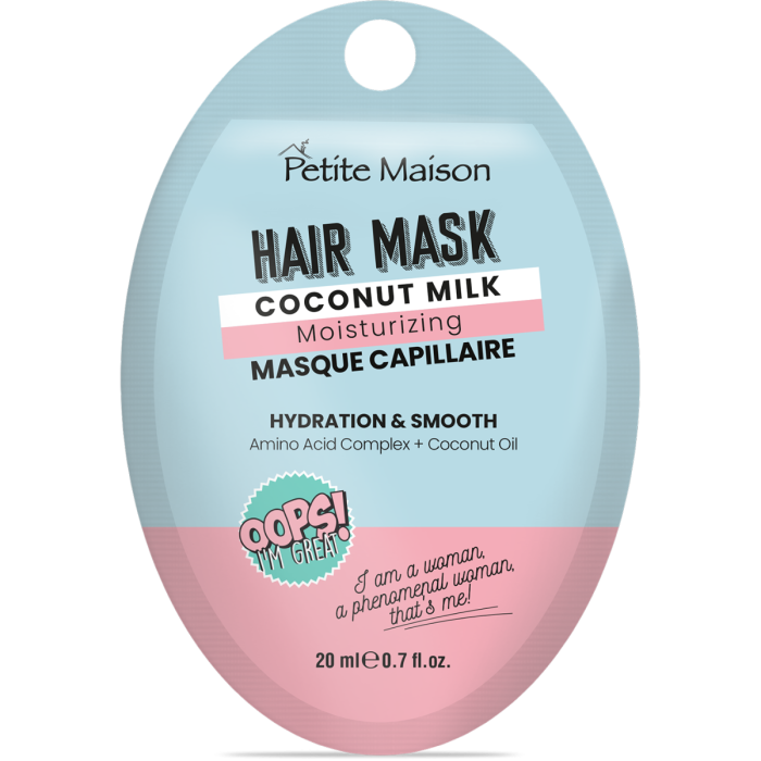 Маска Petite Maison (Петіт Мезон) для волосся зволожуюча з кокосовим молоком 20 мл