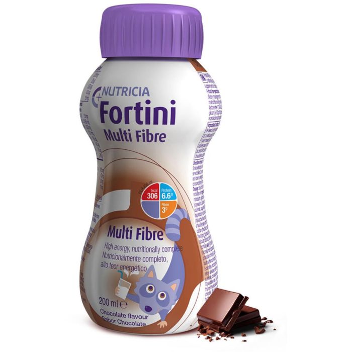 Энтеральное питание Nutricia Fortini (Фортини) с пищевыми волокнами от 1 года со вкусом шоколада, 200 мл