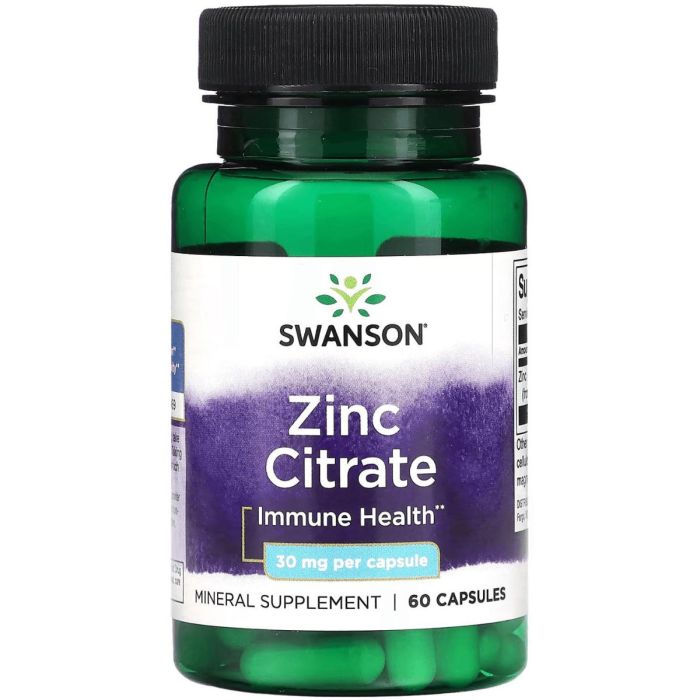 Swanson (Свенсон) Цинк цитрат Zinc Citrate 50 мг капсули №60