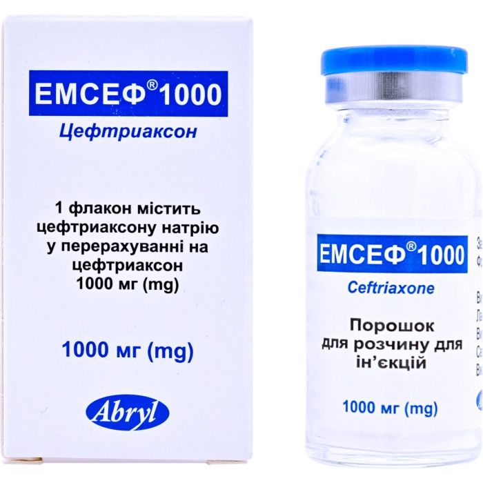 Емсеф 1000 мг порошок для ін'єкцій №1