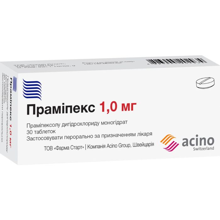 Промипексол Асино 1 мг таблетки №30
