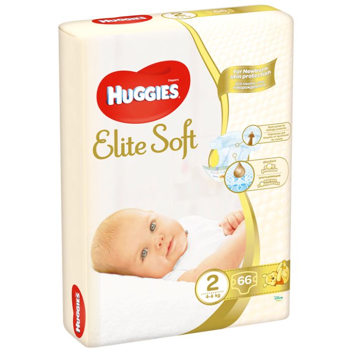 Подгузники Huggies Elite Soft р.2 Джамбо 66 шт - фото №1 Подгузники Huggies Elite Soft р.2 Джамбо 66 шт