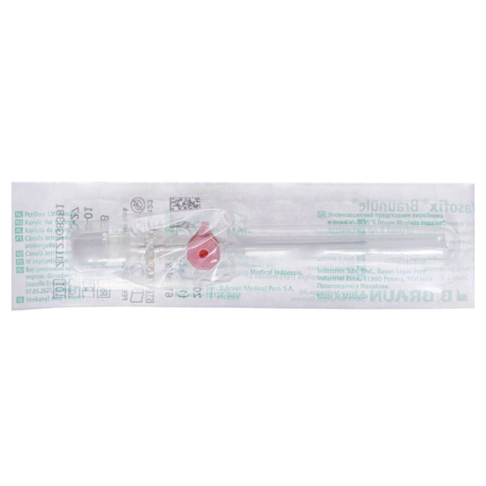 Канюля внутривенная Vasofix Braunule 20G x 1 1/4” (1,1 x 33 мм) розовая №1