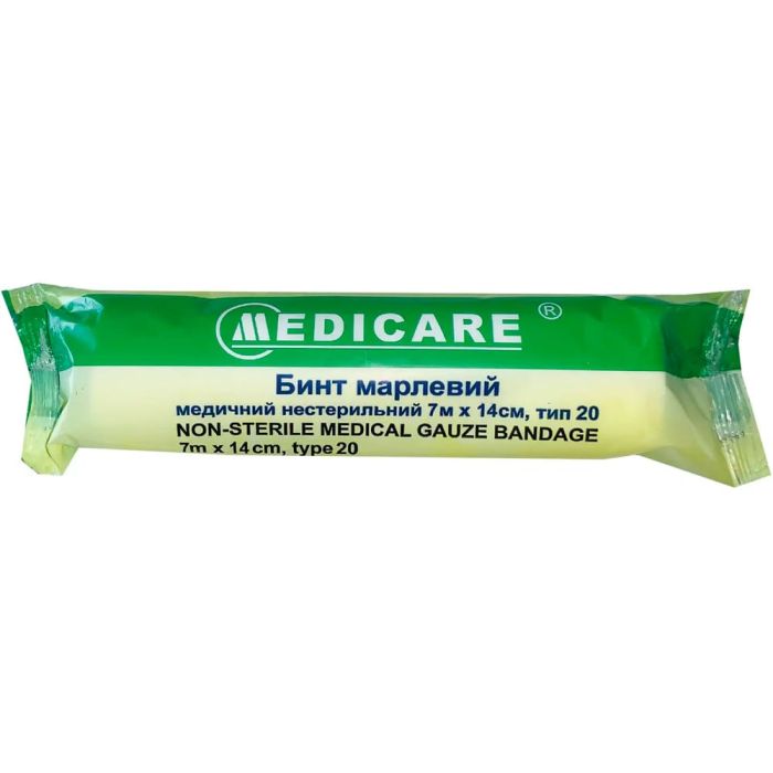 Бинт Medicare марлевый медицинский нестерильный 7 м х 14 см тип 20 №1