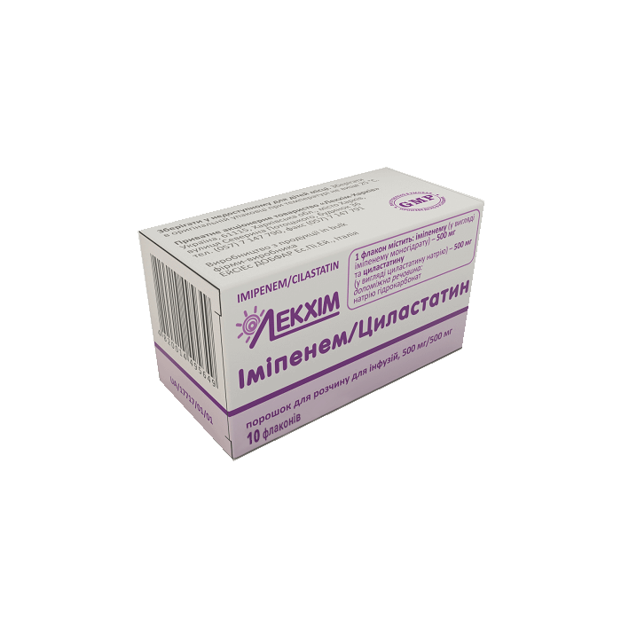 Іміпенем/Циластатін 500 мг/500 мг порошок для розчину для інфузій флакон №10