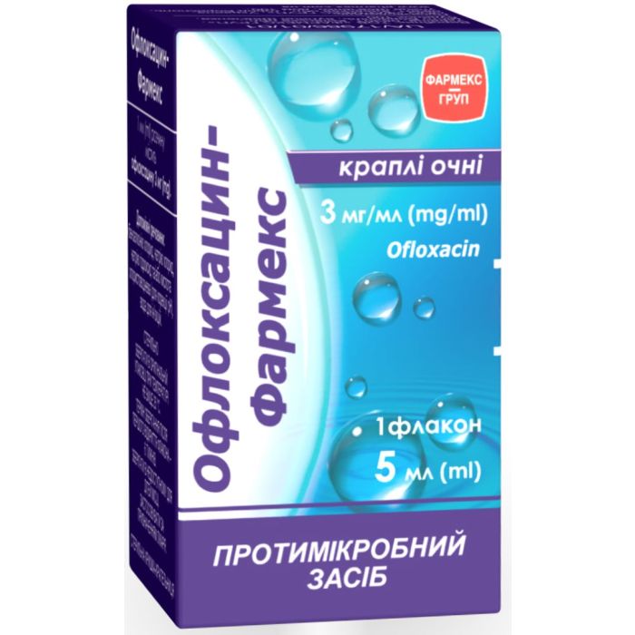 Офлоксацин-Ф 3 мг/мл краплі очні 5 мл