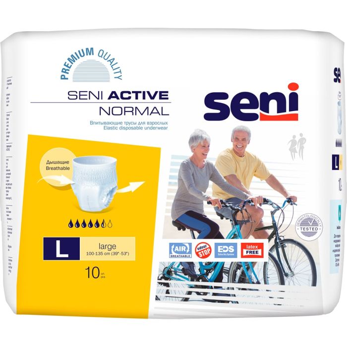 Подгузники для взрослых Seni Active Normal Large №10 шт