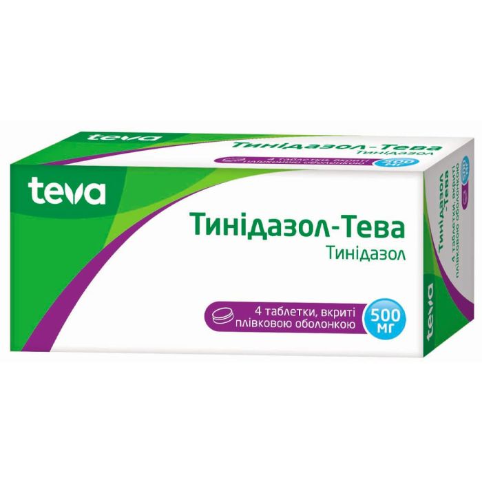 Тінідазол 500 мг таблетки №4