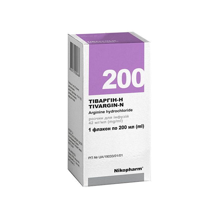 Тиваргин-Н 42 мг/мл раствор для инфузий флакон 200 мл