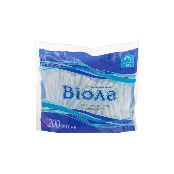 Палички ватні Віола №200 (п/етил. уп.)