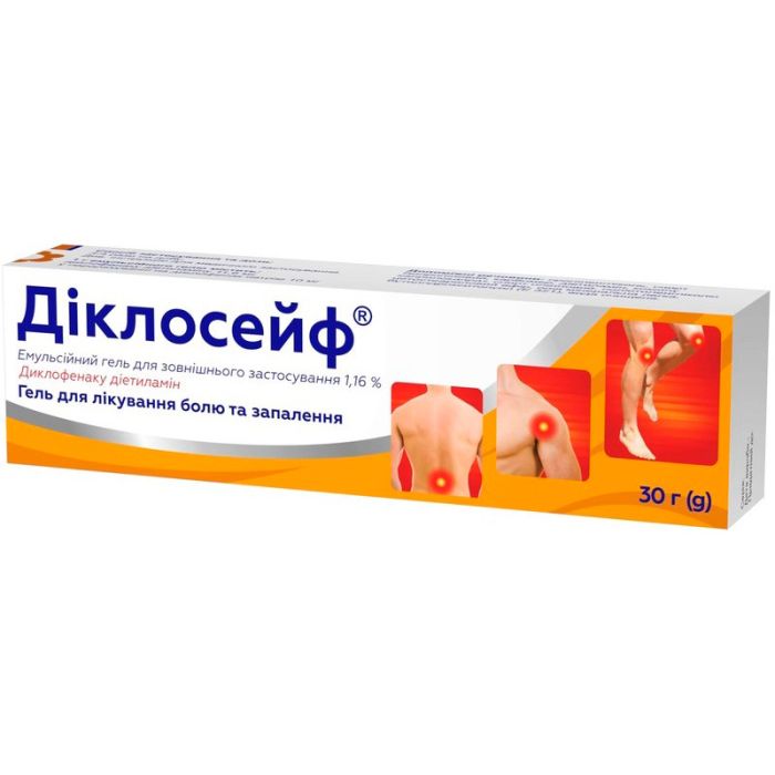 Диклосейф гель 1,16% туба 30 г - фото №1 Диклосейф гель 1,16% туба 30 г