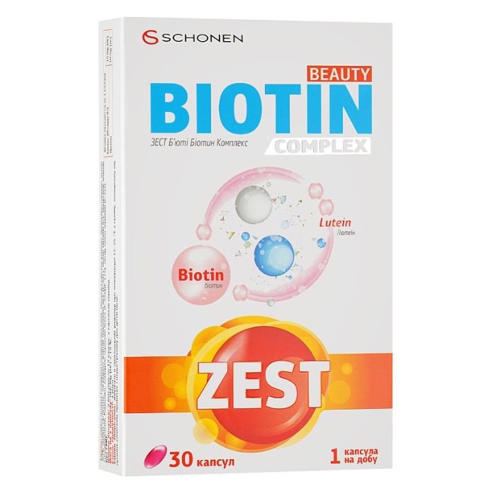 Zest (Зест) Beauty Biotin Complex (Б'юті Біотин Комплекс) капсули №30