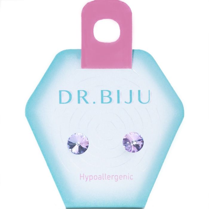 Серьги-иголки Dr.Biju Риволо 6.2 мм Светлый витраль, детские, 1 пара