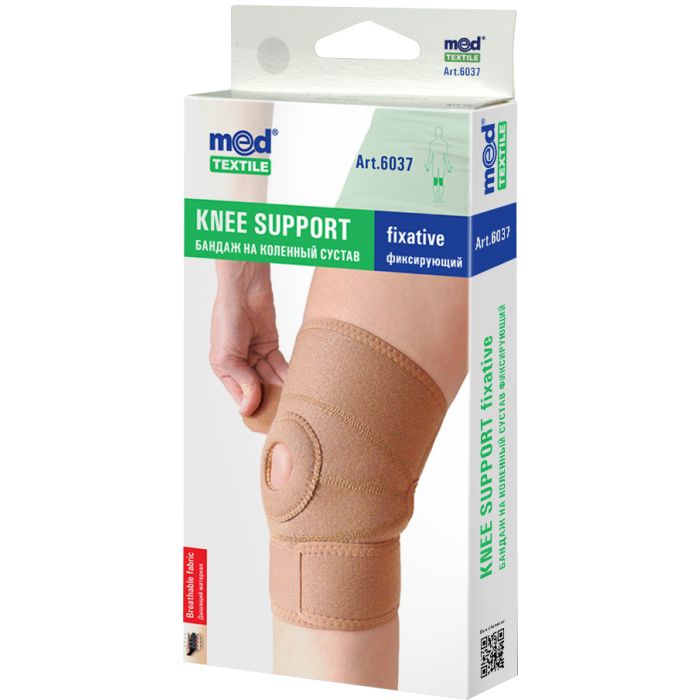 Бандаж Medtextile на колінний суглоб фіксуючий люкс 6037 (р.S/М)