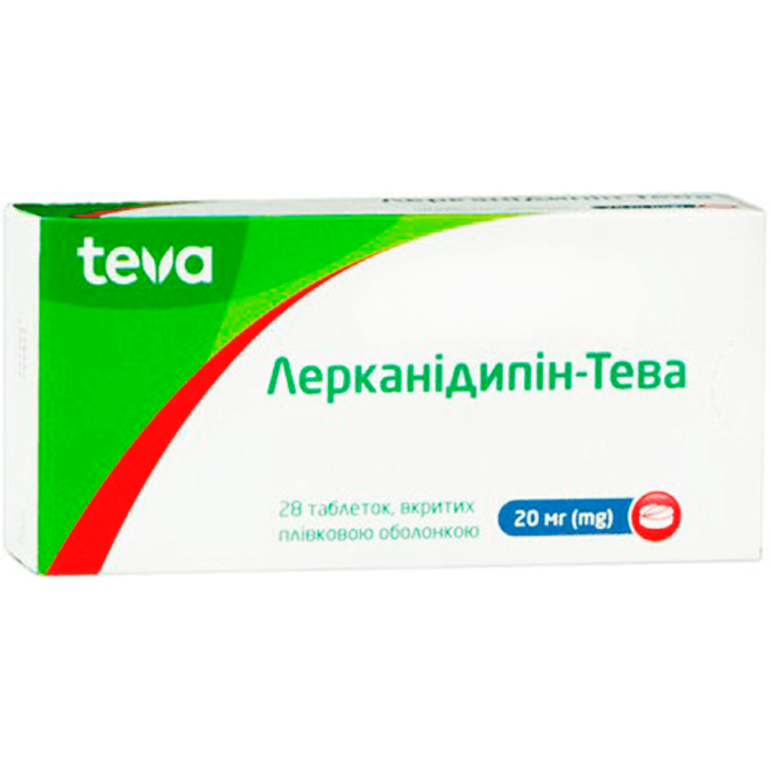 Лерканідипін-Тева 20 мг таблетки №28