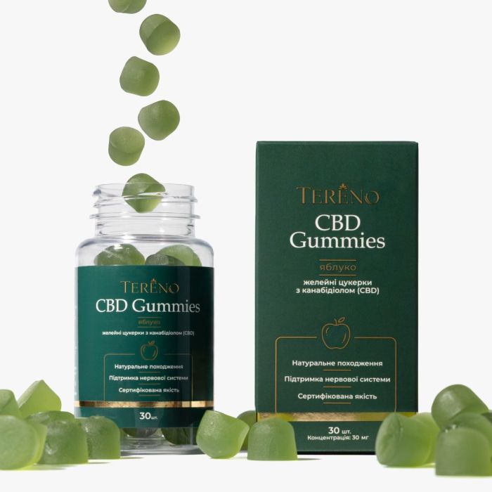 CBD Tereno зі смаком яблука желейні цукерки №30