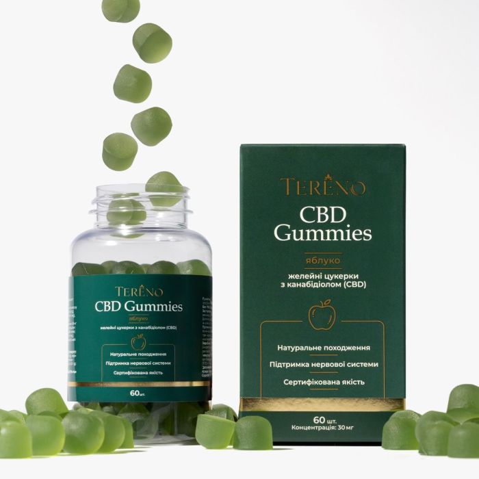 CBD Tereno зі смаком яблука желейні цукерки №60