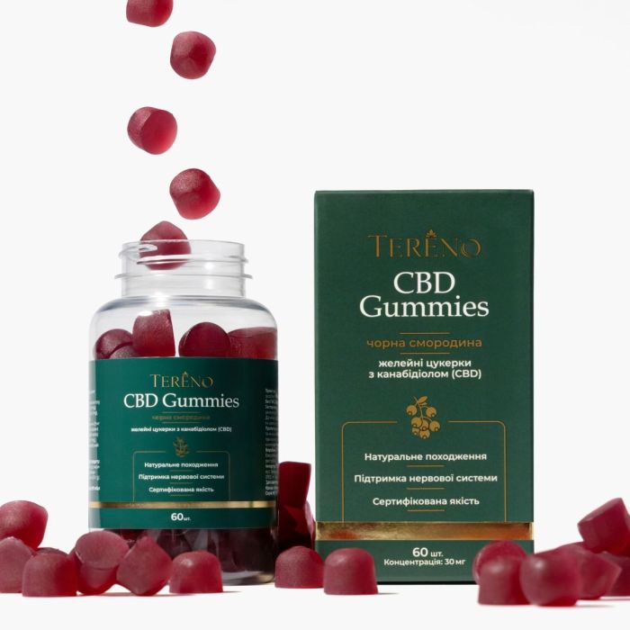 CBD Tereno зі смаком чорної смородини желейні цукерки №60