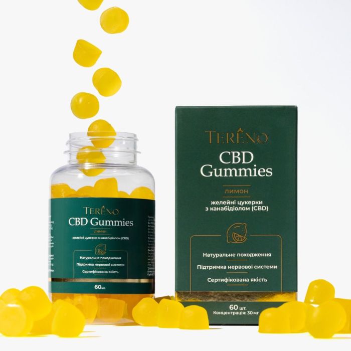 CBD Tereno зі смаком лимону желейні цукерки №60
