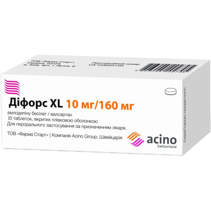 Дифорс XL 160 мг таблетки №30