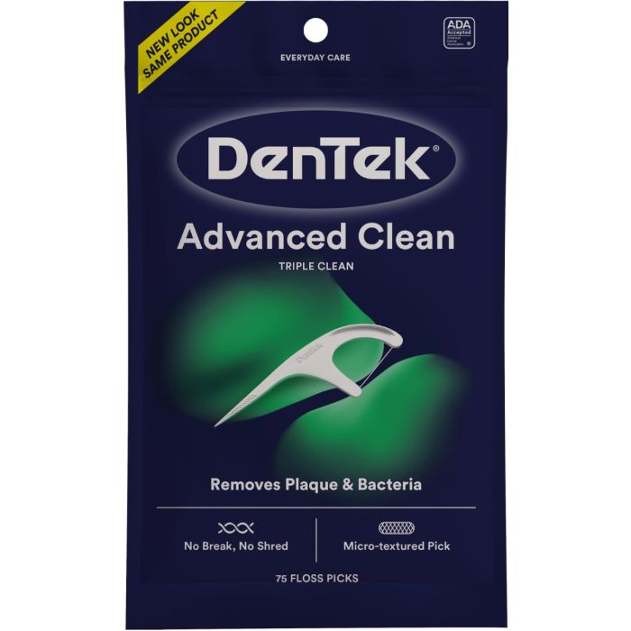 Флоc-зубочистки DenTek (Дентек) потрійне очищення №75