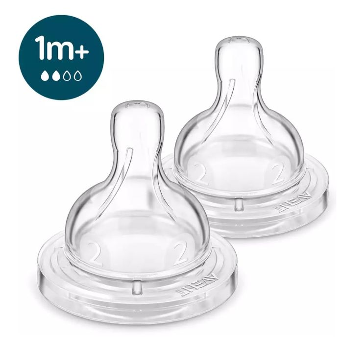 Соска силиконовая Philips Avent Anti-Colic SCY762/02 Медленный поток от 1 месяца №2