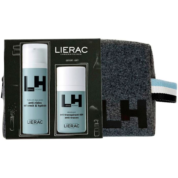 Набор Lierac (Лиерак) Promo Homme Global Anti-Aging (Флюид 50 мл+Дезодорант 50 мл+Косметичка)