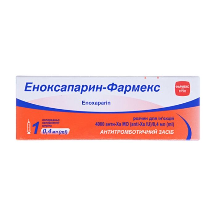 Еноксапарин-Фармекс розчин 10000 анти-Ха МО/мл 0,4 мл шприц №1