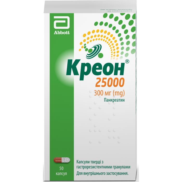 Креон 25000 300 мг капсули №50