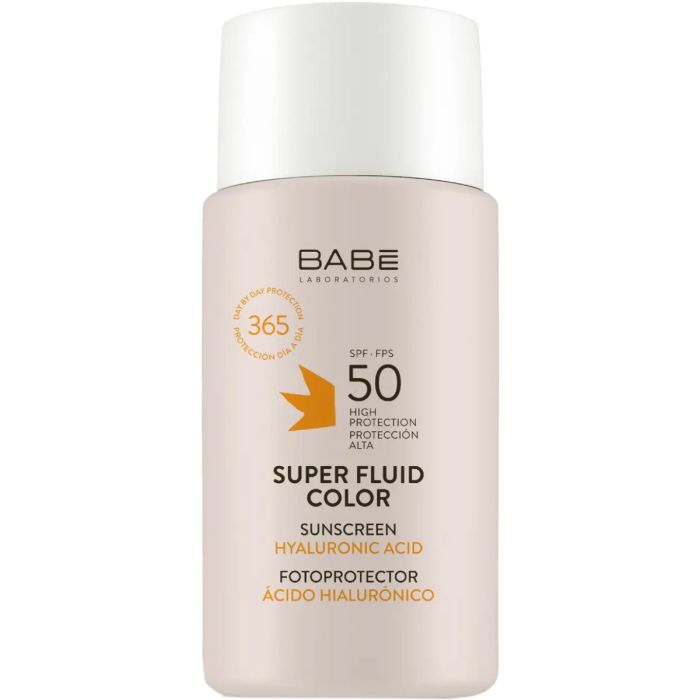 Сонцезахисний супер флюїд ВВ Babe Laboratorios з тонуючим ефектом SPF 50 для всіх типів шкіри, 50 мл