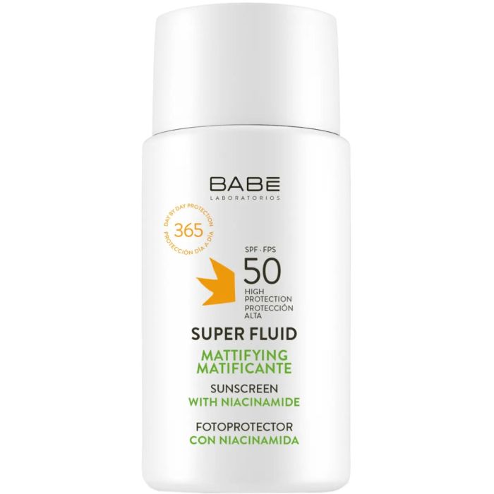 Сонцезахисний супер флюїд Babe Laboratorios SPF 50 для всіх типів шкіри з ефектом матування, 50 мл